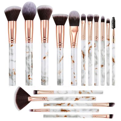 Professionelles Pinselset Make-up DUAIU 16 Stück Marmor Design