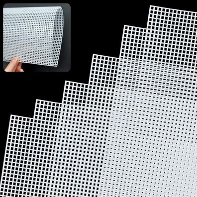 6er Set Plastic Canvas Sheets Kunststoff Kreuzstich Leinwand DIY Zubehör 20x33cm