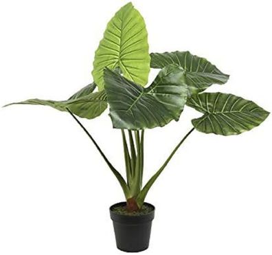 Taro Kunstpflanze Kunstblume Hochzeit Büro Dekoration grün H 90cm