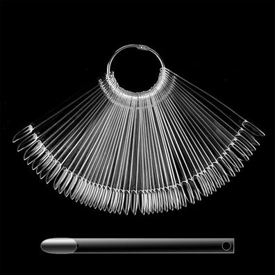 Nagel Display 50 Stück Nail Art Tips Transparent Farbe Karte Platten Nagellack