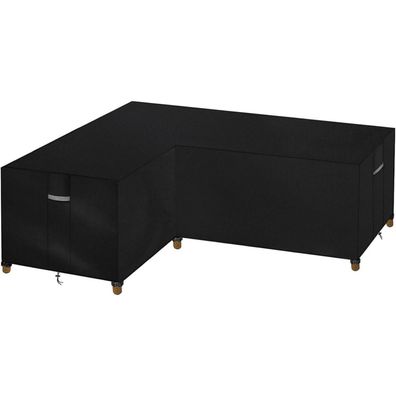 Dokon L-Form Gartenmöbel Abdeckung 600D Oxford Gewebe Winddicht Winterfest UV