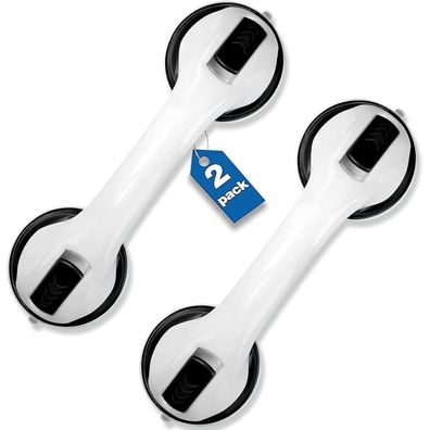 Badewannengriff Haltegriff Senioren Saugnapf 12 Zoll Schwarz 2er Pack
