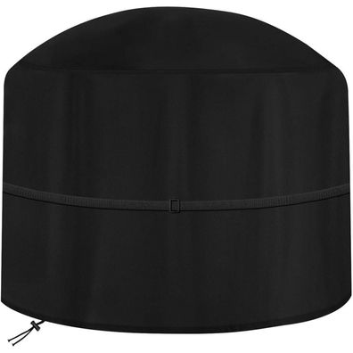 Feuerschale Abdeckung 80x50cm Schutzhülle Wasserdicht Schwarz UV-Beständig