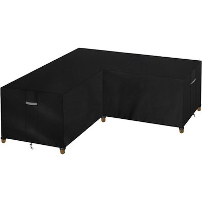 Dokon L-Form Gartenmöbel Abdeckung 600D Oxford Gewebe Winterfest UV Beständig