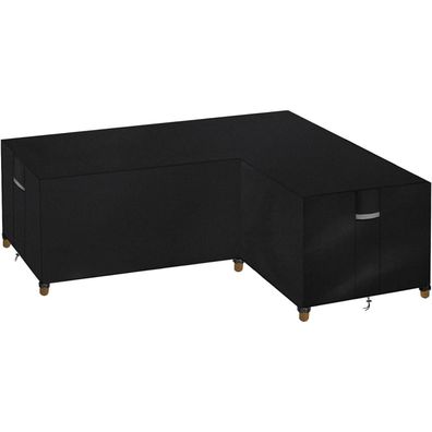Dokon L-Form Gartenmöbel Abdeckung 600D Oxford Schutzhülle Winterfest UV