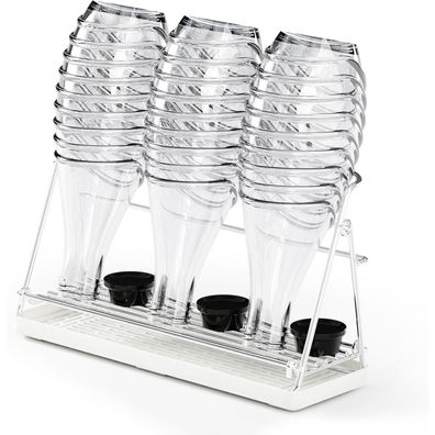 Flaschenhalter für Sodastream 304 Edelstahl Faltbar Abtropfen Spülmaschinenfest