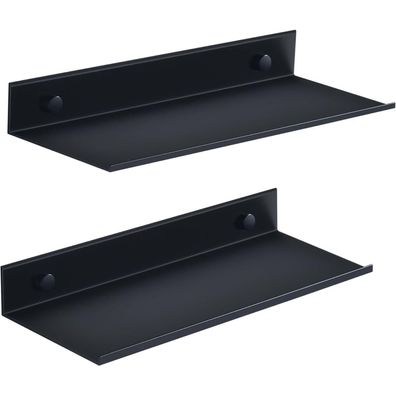 Schwarzes Duschablage 2er Set 30cm Wandregal ohne Bohren