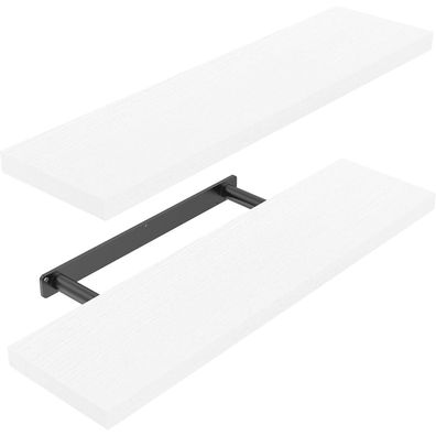 Moderne Wandregale Set, weiß, 60cm, 2er-Set, leicht montierbar