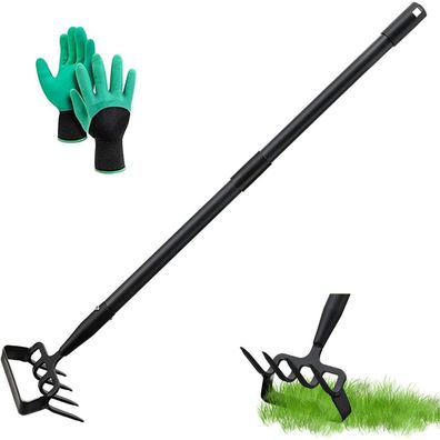 Lejieyin Gartenhacke 170cm 2-in-1 Edelstahl Handheld Hula Hoes Scuffle Hacke