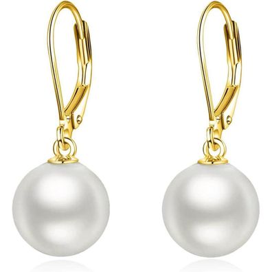 Perle Ohrringe Sterling Silber Hängend Schmuck Geschenke Damen Mädchen