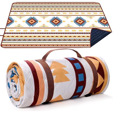 Larutan Picknickdecke 200x200cm Stranddecke Sandfrei waschbar BBQ Campingdecke