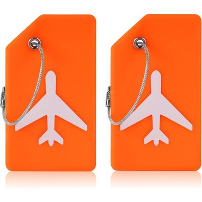2x Flintronic Kofferanhänger Kieselgel Gepäckanhänger Reisezubehör Orange