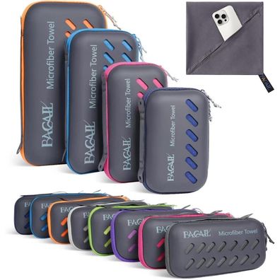 Mikrofaser Handtuch Schnelltrocknend Atmungsaktiv Dunkelgrau XL 160x80cm