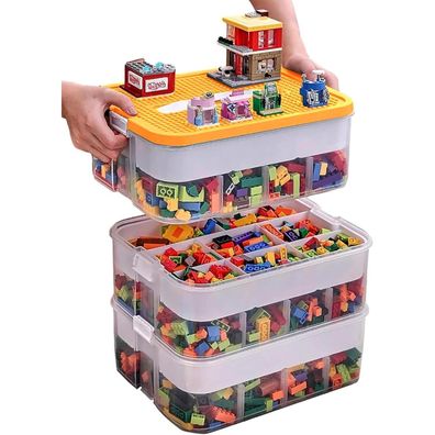 Lego Aufbewahrungsbox Ablagefächer Stapelboxen Transparent Kids Organizer