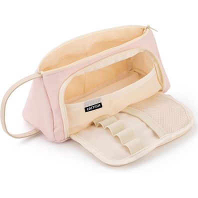 Großes Federmäppchen Organizer Mädchen Schule Uni Büro Stifteetui Pink