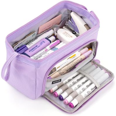 Großes Easthill Federmäppchen Stifttasche Kosmetiktasche Mädchen-Violett