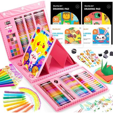 Kinder Malkoffer 335-teilig Malset Zeichnen Malstifte Aquarell Origami AP