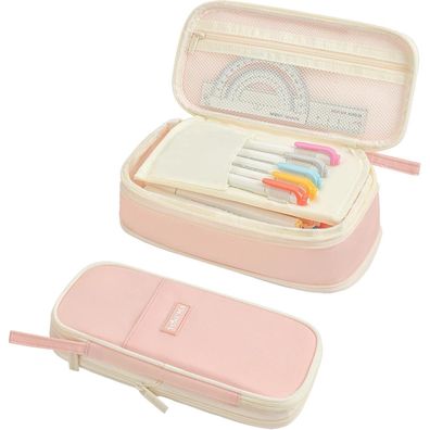 YOKUMA Federmäppchen große federmappe rosa für Mädchen Schule Teenager