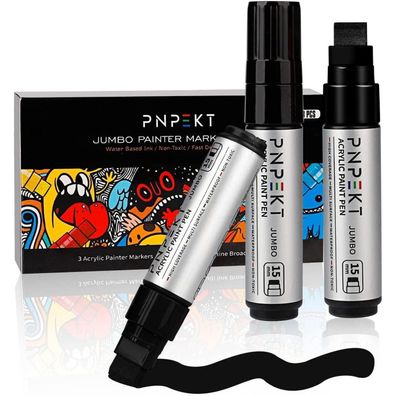 Acryl-Marker Set 7 Farben 15mm Acrylstifte wasserfest für Steine Holz Window