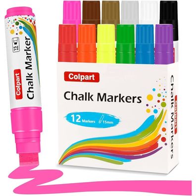 Kreidestifte 12 Farben 15MM Abwaschbar Fenster Tafel Kinder Marker 1 stück