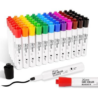 Weißboard Marker Schwarz 72Stück Abwischbare Folienstifte Feine Spitze