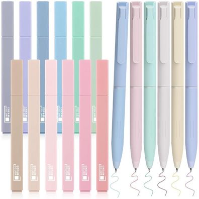 Pastell Textmarker Set 18tlg Aesthetic Highlighter Bibel Zubehör Stifte