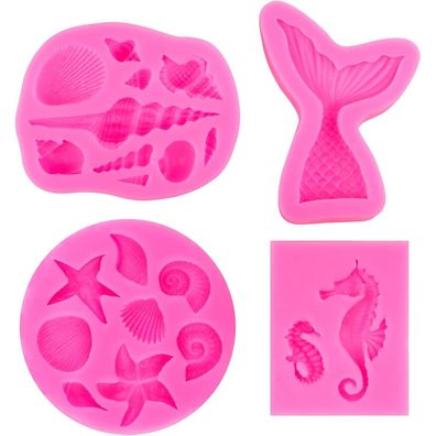 Meerjungfrau Silikonformen 3D Fondant Backform Kuchen Schokolade Seife