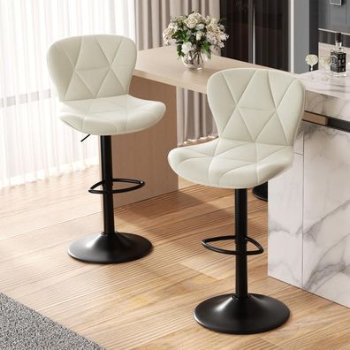 Barhocker 2er Set, Barstuhl Höhenverstellbar mit