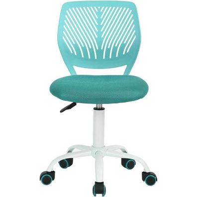 Verstellbarer Bürostuhl Stoff Aqua - Drehstuhl ohne Arm