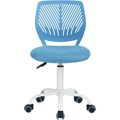 Schreibtischstuhl Verstellbarer drehbarer Bürostuhl Ergonomisch Stoffsitz Blau