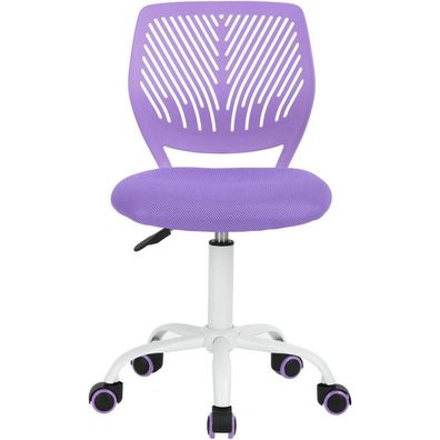 Homy Casa Bürostuhl Verstellbarer Ergonomischer Lila Stoffsitz