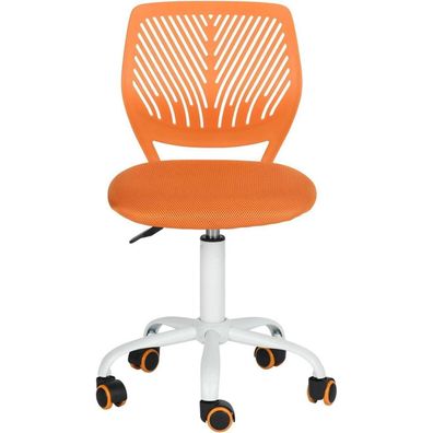 Homy Casa Bürostuhl Schreibtischstuhl Orange Stoffsitz ergonomisch Drehstuhl