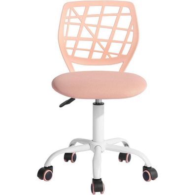 Bürostuhl Schreibtischstuhl Höhenverstellbar Ergonomisch Stoffsitz Hellrosa