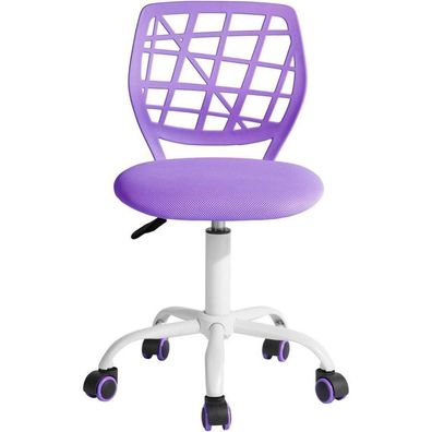 Bürostuhl Ergonomisch höhenverstellbar Stoffsitz Lila Violett