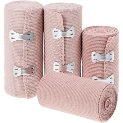 Healifty Elastischer Medizinischer Verband Kompressionsrolle 4 Stück 7.5cm 10cm
