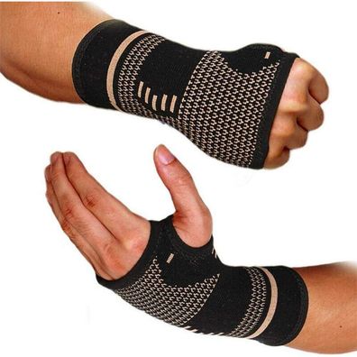Faletony Handgelenk Bandage Handgelenkschiene 2er-Set Copper Sport Fitness