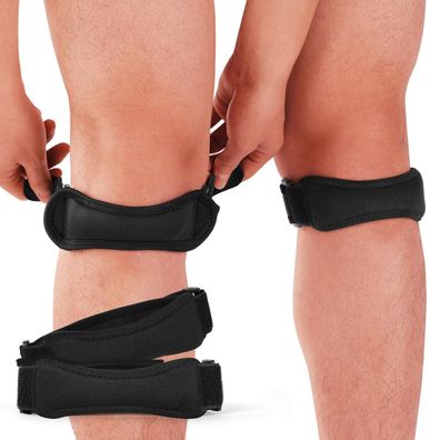 Kniebandage Patella Tendon Strap, 2er Set, Knieschutz für Sportler