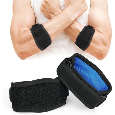 Ellenbogenbandage Tennisarm Golferellenbogen Sport 2 Stück Blau