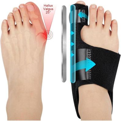 Hallux Valgus Korrektur Schiene 2x Zehenspreizer Rutschfester Bunion