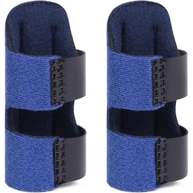Fingerschiene 2er Set Fingerstütze Verstauchung Arthritis Tendinitis Blau