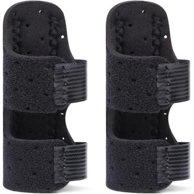 Fingerschiene 2 Stück Schwarz Fingerglätter Stabilisator Arthritis Tendinitis