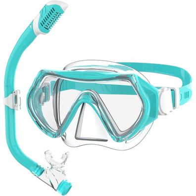 Findway Taucherbrille Kinder Schwimmbrille Schnorchelmaske 180° Panorama Anti