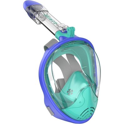 G2RISE Schnorchelmaske Tauchmaske Faltbar CO2-sicher Kameraposition S/M Grau