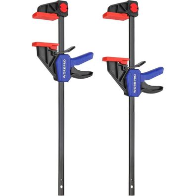 Workpro Einhandzwingen Set 2 Stück Spannweite 305mm für Holz Möbel Fixieren