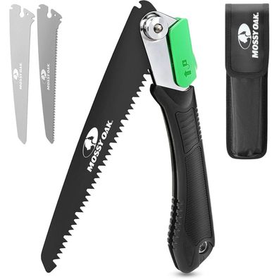 Mossy Oak 3-in-1 Handsäge Astsäge klappbar inkl. 3 scharfe Klingen Cr-V