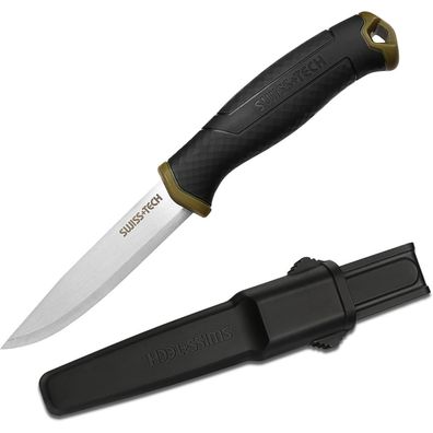 Swiss+Tech Outdoor Survival Messer mit feststehender Klinge und