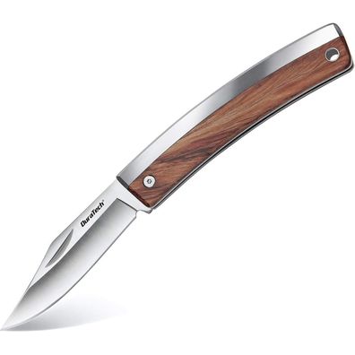 Taschenmesser Klappmesser Holzgriff Einhandmesser Outdoor Camping Edelstahl
