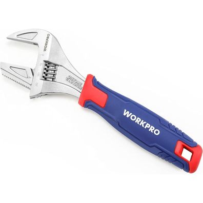 Workpro 2 IN 1 Schraubenschlüssel verstellbar Rollgabelschlüssel 200mm Cr-V