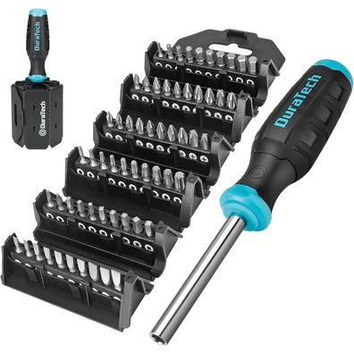 Duratech 60-in-1 Multibit Schraubendreher-Set Cr-V Bits für DIY PC Möbel