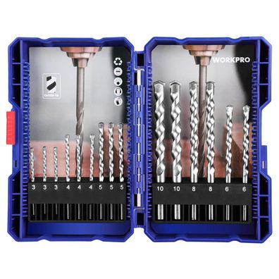 15tlg. Steinbohrer Set mit Aufbewahrungskoffer 3 4 5 6 8 10mm Bohrerset